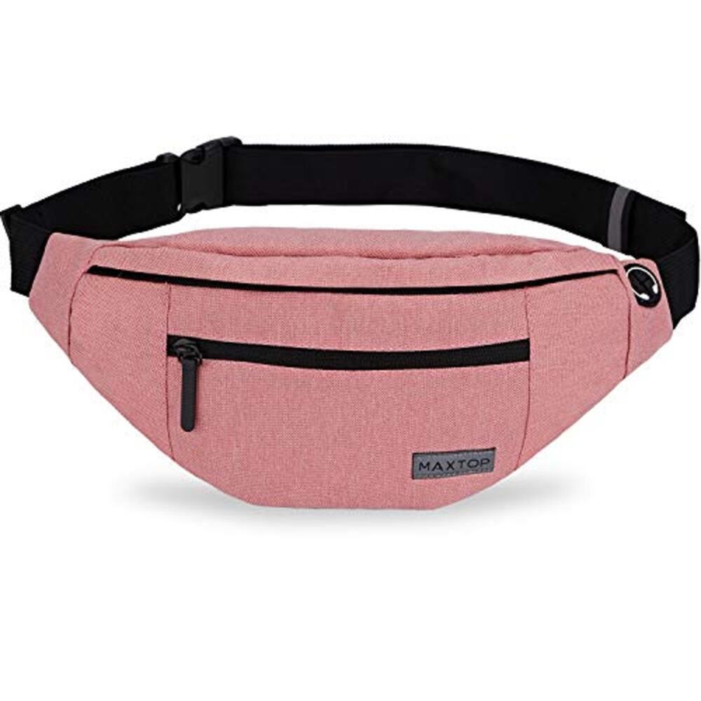 MaxTop Light Red Large Crossbody Fanny Pack / Belt bag